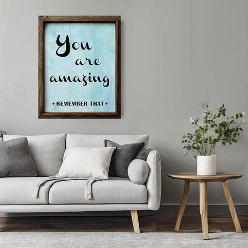 Posterizer 1 pcs-You Are Amazing-positive quote-Motivational & Inspirational Art-Girls room art-Gift for Moms-decor for Girls, Teens Bedroom- UNFR...